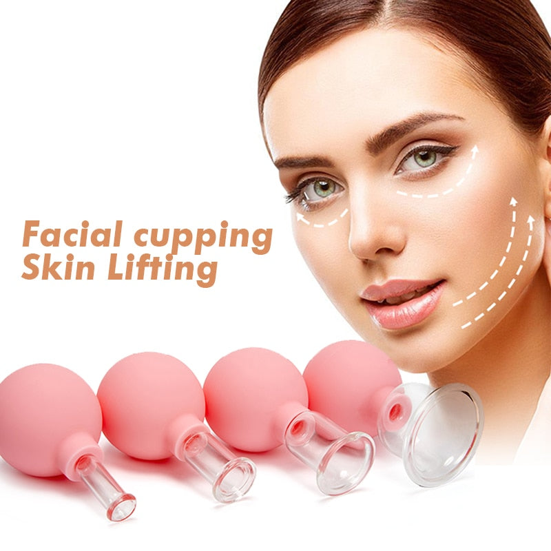 Facial vacuum cupping set
