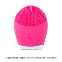 Electric Facial Cleansing Brush Silicone Ultrasonic Vibration Face Cleanser Deep Pores Blackhead Cleaning Washing Skin Massager