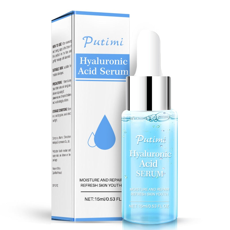 Hyaluronic Acid Face Serum Anti Wrinkle Anti-Aging Shrink Pore Whitening Moisturizing Essence Face Cream Dry Skin Care