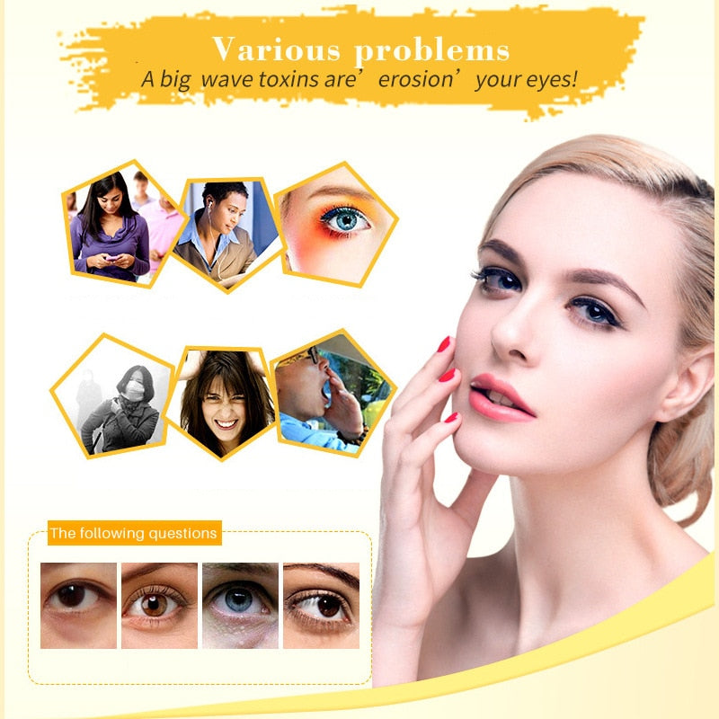 20Packs 24K Gold Crystal Collagen Eye Mask Patch Pad Moisturizing Anti Aging Puffiness Dark Circle Remover Eye Bags Skin Care
