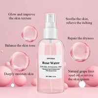 Rose Water For Face Facial Toner Organic Rose Petals Essence Moisturizing Serum Refresh Elastic Shrink Pores Skin Care