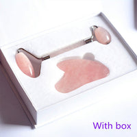 Face Massager Jade Roller Facial Massage Relaxation  Natural Rose Quartz Scraper Massager Beauty Skin Tools