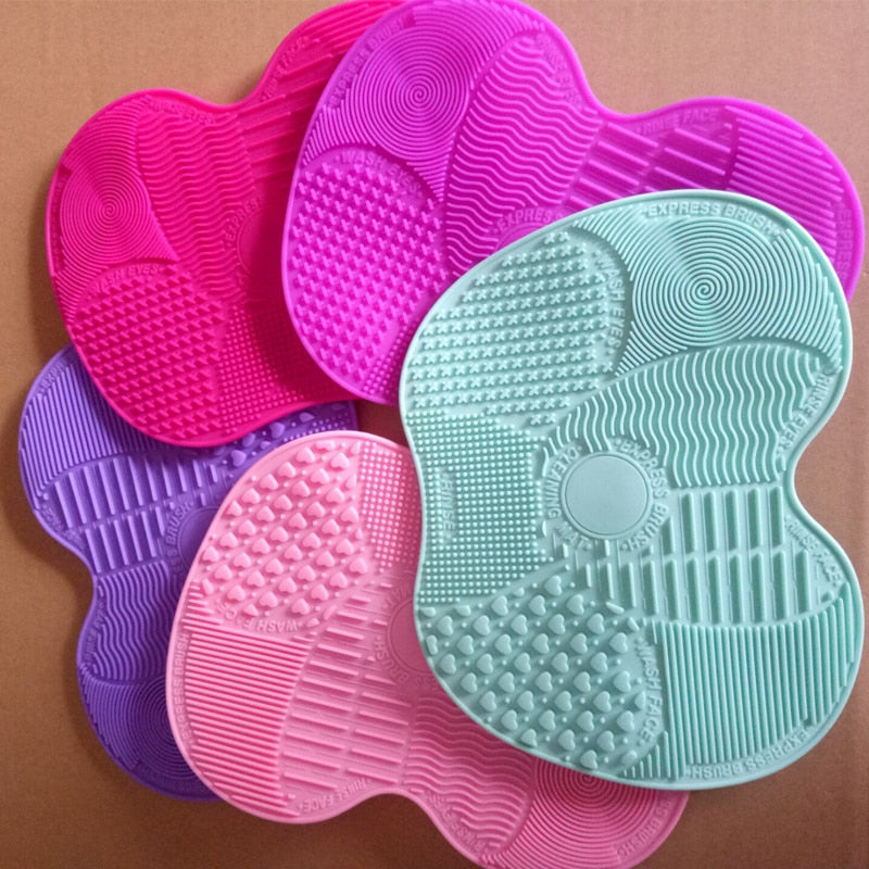 1Pcs Silicone Brush Cleaning Mat Make Up Brush Cleaner Brushes Cleanser Cosmetic Clean Tools For Eyes Face Brushes