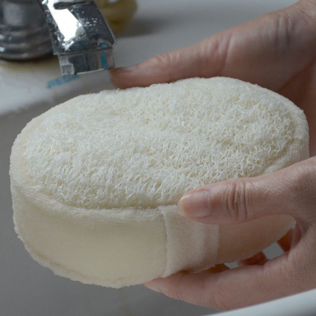 Natural Loofah Sponge Bath Ball Shower Rub Bath Shower Wash Body Pot Sponge Scrubber Durable Healthy Massage Brush