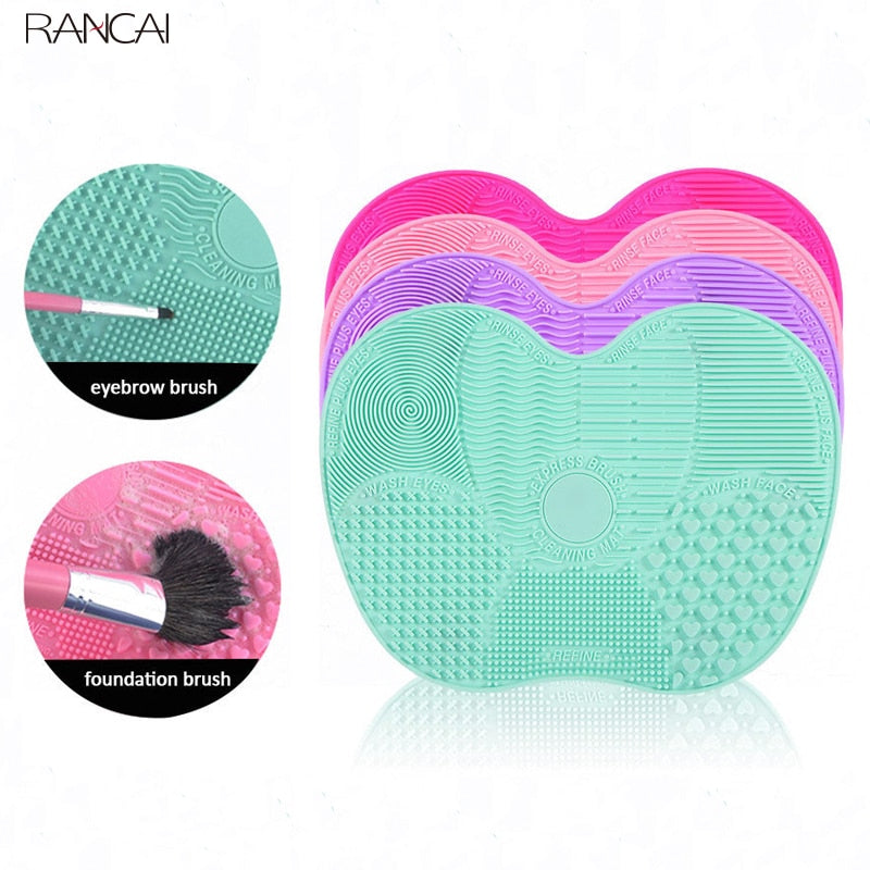 1Pcs Silicone Brush Cleaning Mat Make Up Brush Cleaner Brushes Cleanser Cosmetic Clean Tools For Eyes Face Brushes