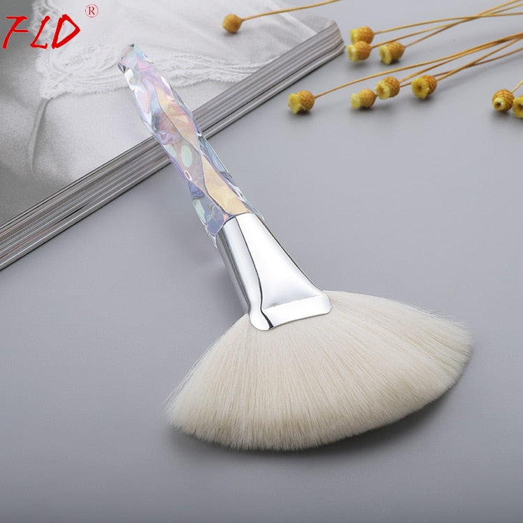 FLD 1 Piece Crystal Makeup Brush Soft Fan Brush Kabuki Brush High Quality Makeup Tool Face Cosmetic