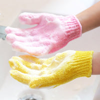 10pcs Bathing Body Scrub Gloves Collocation Shower Gel Soap Bath Cream Body Wash Deep Cleaning of Dirt Dead Skin 19*13cm