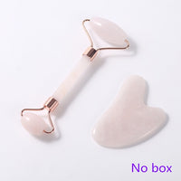 Face Massager Jade Roller Facial Massage Relaxation  Natural Rose Quartz Scraper Massager Beauty Skin Tools