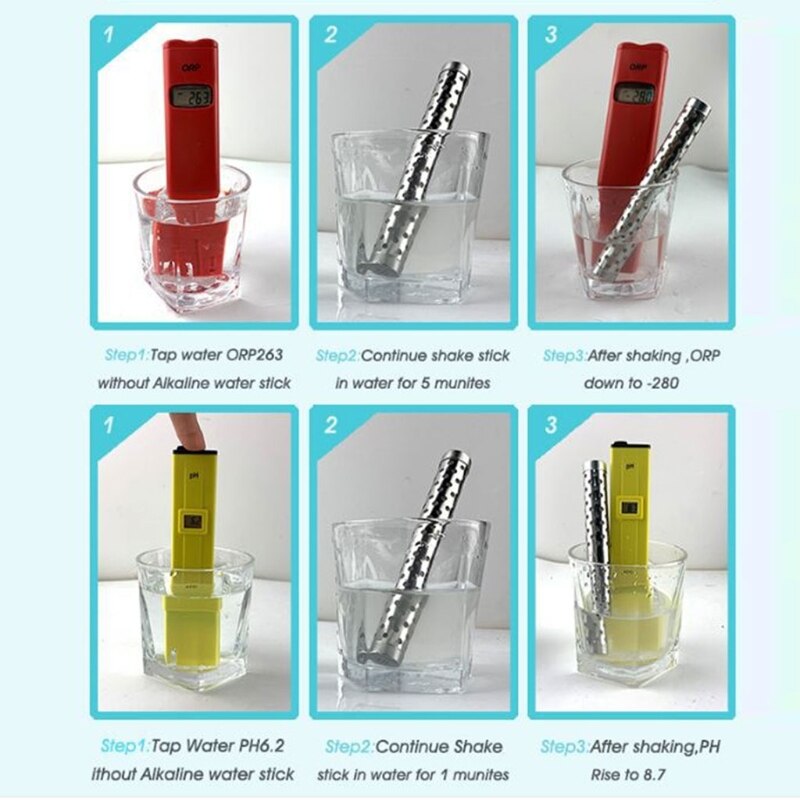 Alkaline pH Water Filter Stick Portable Hydrogen Mineral Purifier Ion