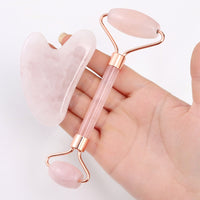 Face Massager Jade Roller Facial Massage Relaxation  Natural Rose Quartz Scraper Massager Beauty Skin Tools