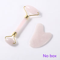 Face Massager Jade Roller Facial Massage Relaxation  Natural Rose Quartz Scraper Massager Beauty Skin Tools