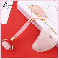 Face Massager Jade Roller Facial Massage Relaxation  Natural Rose Quartz Scraper Massager Beauty Skin Tools