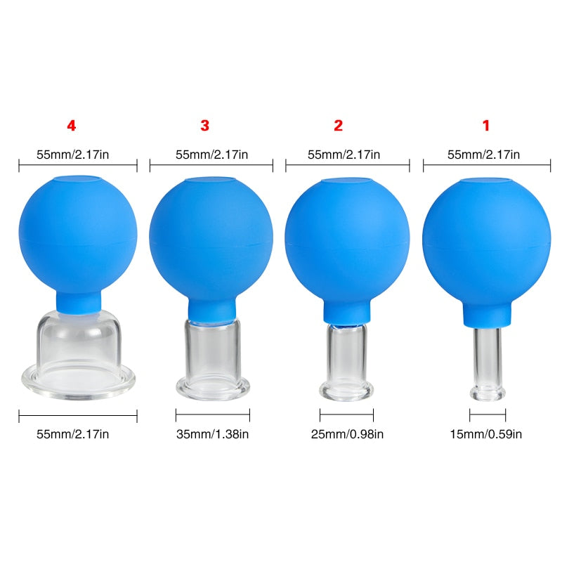 Facial vacuum cupping set
