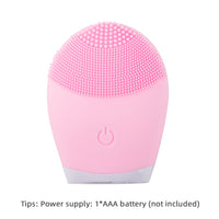 Electric Facial Cleansing Brush Silicone Ultrasonic Vibration Face Cleanser Deep Pores Blackhead Cleaning Washing Skin Massager