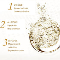 4Pcs/Box 24k Gold Facial Mask Carnosine Honeycomb Face Mask Essence Sheet Mask Brighten Anti Aging Moisturizing Mask Oil-Control