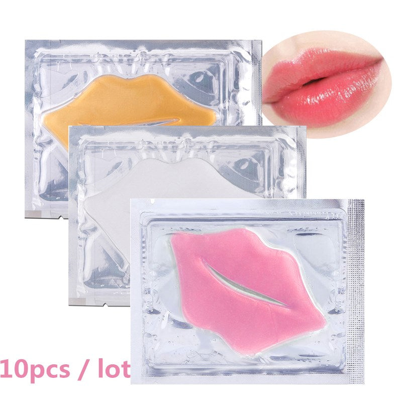 5pcs Crystal Collagen Lip Mask Lips Plumper Pink Lip Patches Moisture Essence Anti-wrinkle Korean Cosmetics Skin Care for Beauty