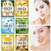 Turmeric Avocado Retinol Facial Face Mask 1piece Sheet Mask Beauty Skincare Korea Skin Care Moisturizing Oil-Control Anti-aging