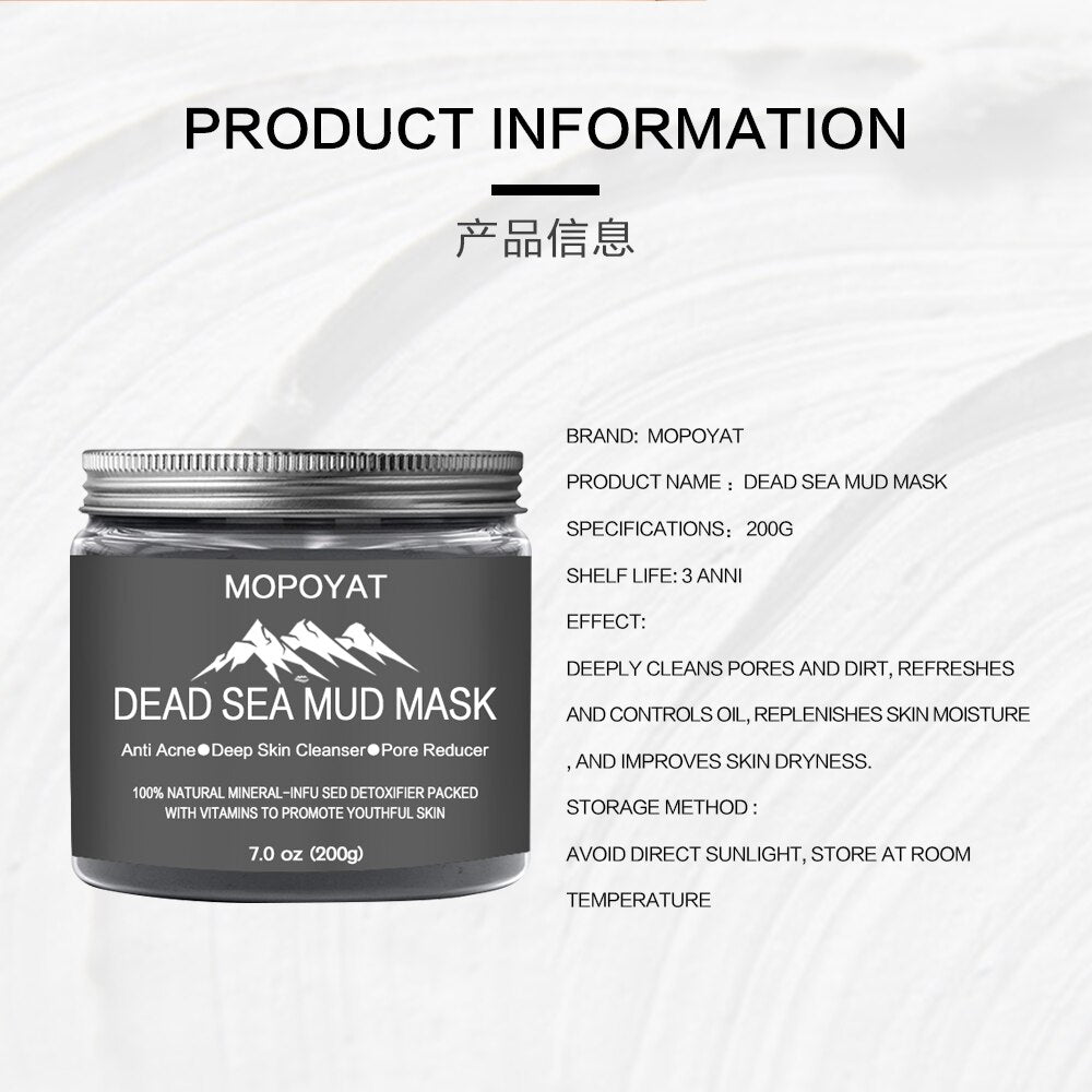 Dead Sea Mud Mask for Face and Body, Purifying Face Mask for Acne, Blackheads, and Oily Skin