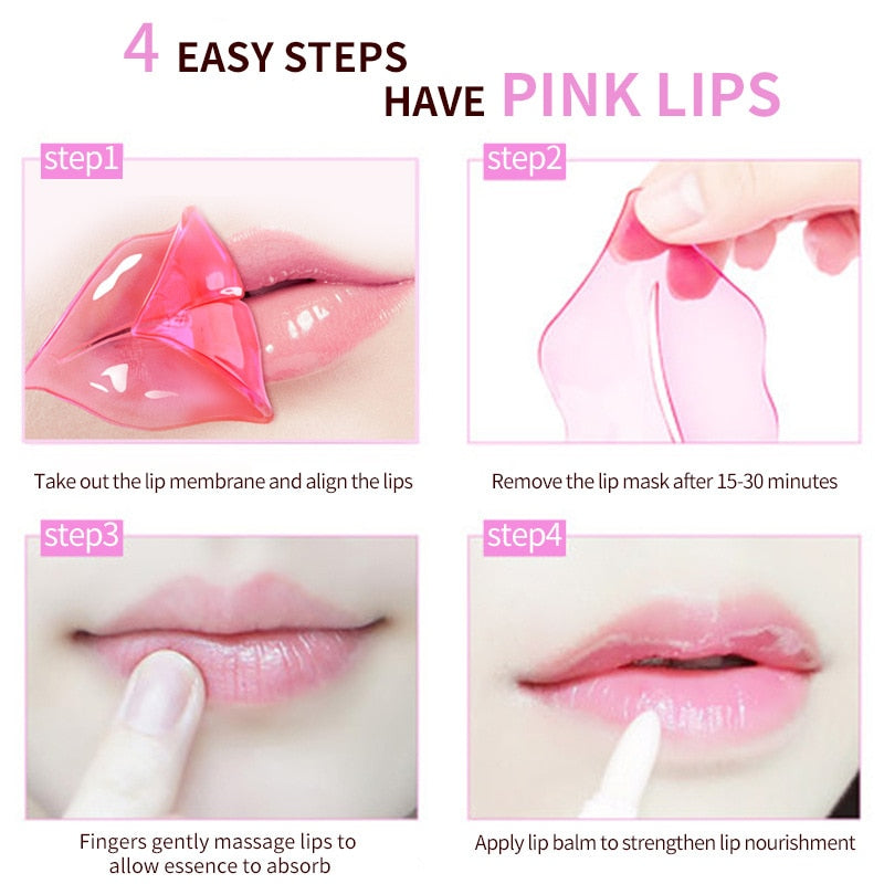 30pcs Crystal Collagen Lip Mask Moisturizing Lip Patches Beauty Lips Plumper Anti-wrinkle Beauty Lips Masks Skin Care Cosmetics