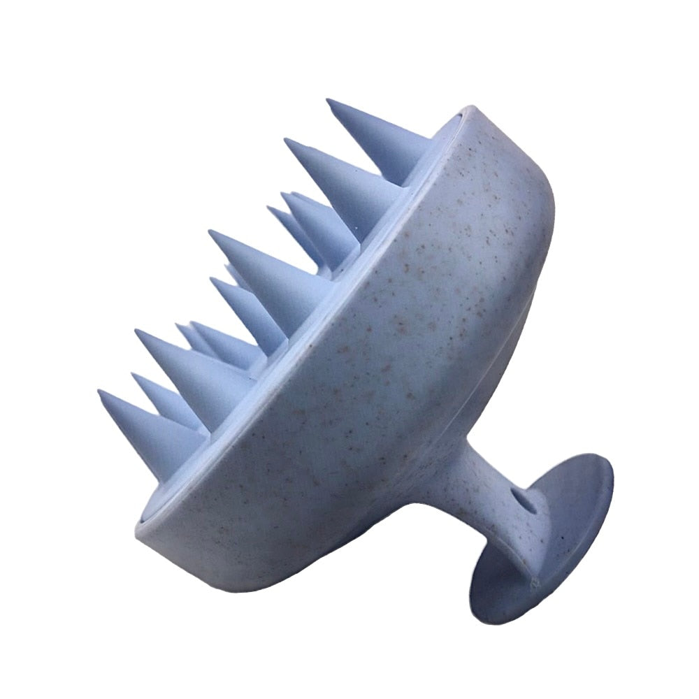 Wheat Straw Silicone Head Wash Clean Care Hair Root Itching Scalp Massage Comb Shower Brush Bath Spa Anti-Dandruff Shampoo