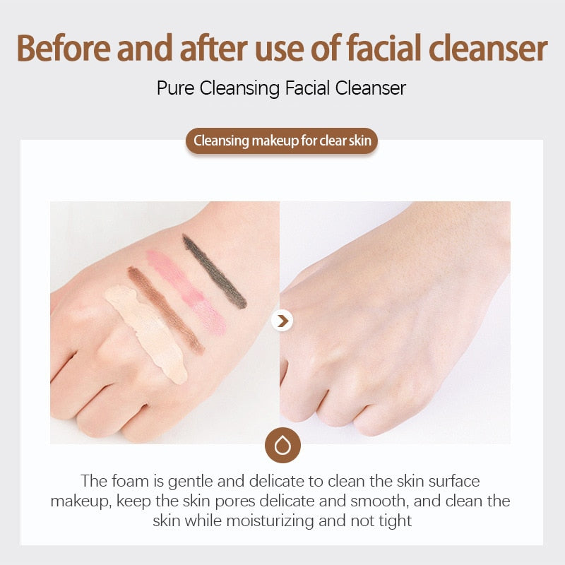60g Facial Cleanser Niacinamide Hyaluronic Acid Oil Control Gentle Foam Smoothing Deep Cleansing Facial Skin Care