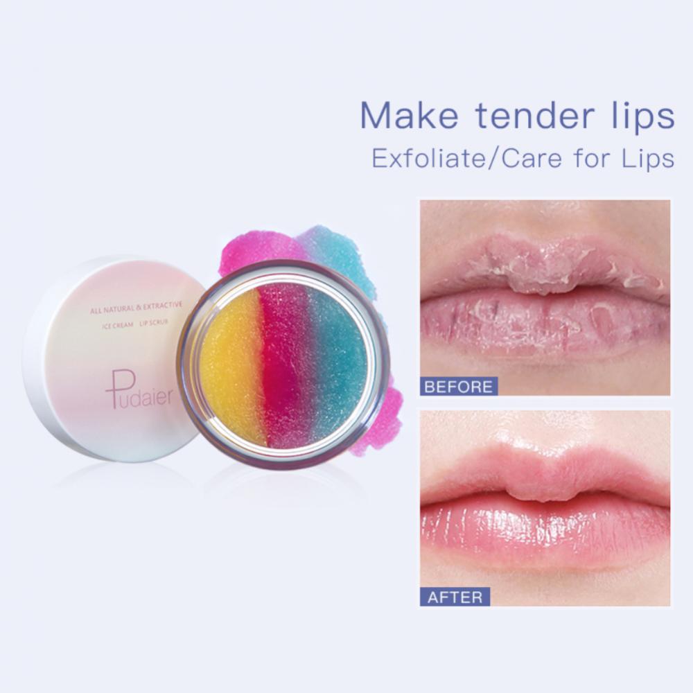 Natural Gel Lip Scrub Cream Lip Plumper Moisture Lip Balm Exfoliating Anti-Ageing Nourish Repair Fine Lines Lips Care Cosmetic
