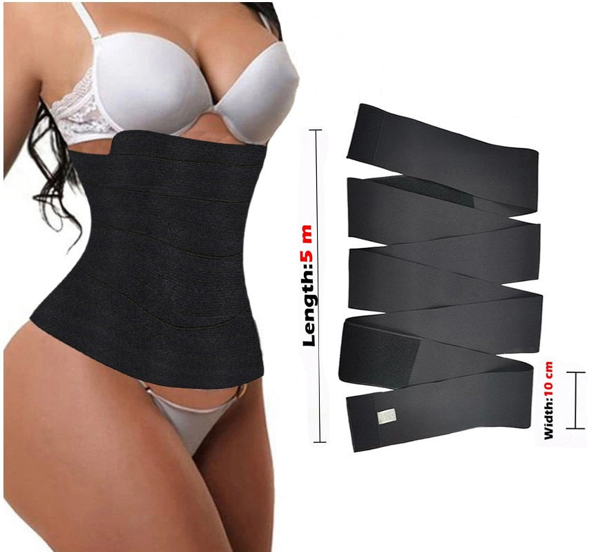 Waist Trainer Bandage Wrap Shaperwear Tummy Belt Stretch Bands Body Shaper Reductive Postpartum Slimming Sheath Woman Flat Belly