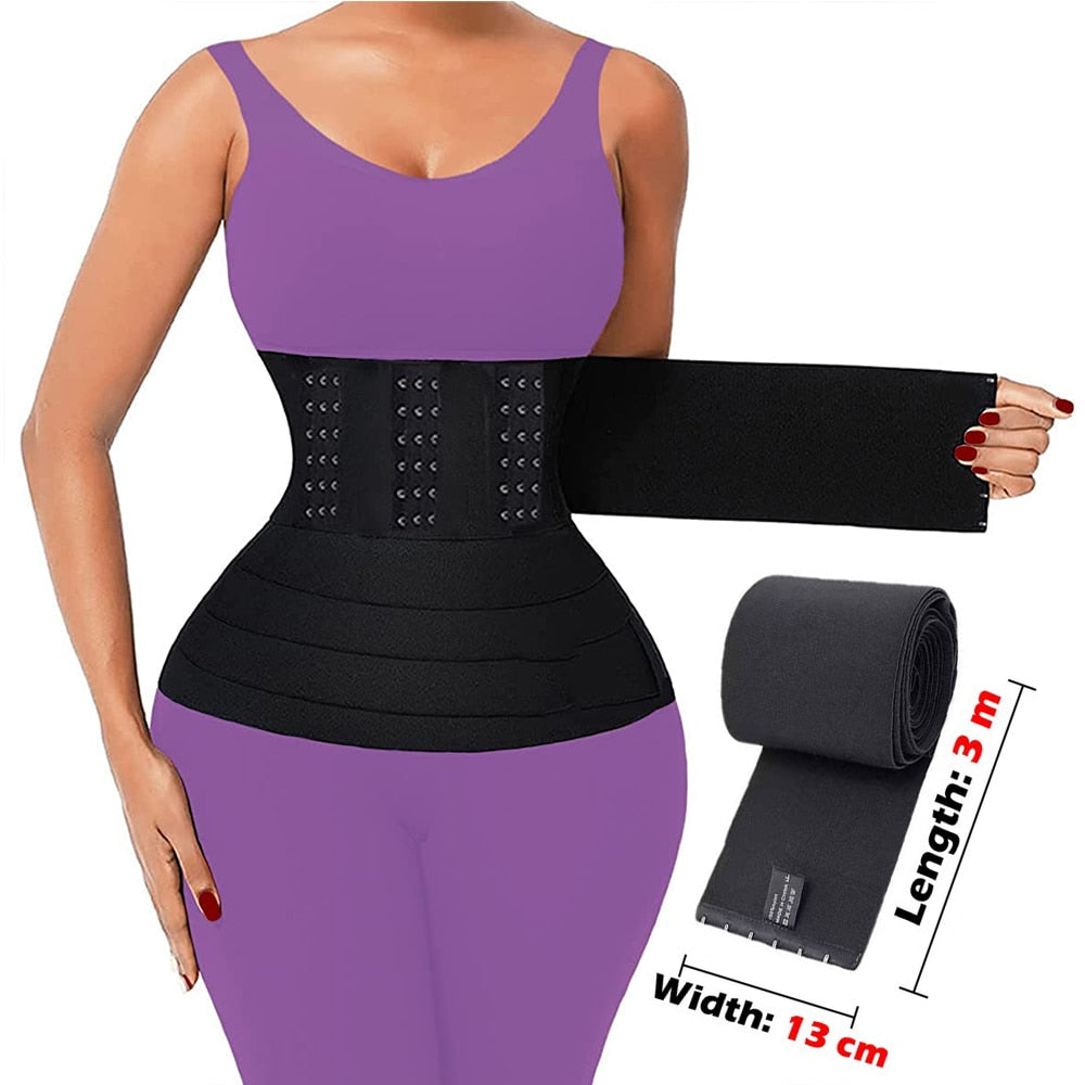 Waist Trainer Bandage Wrap Shaperwear Tummy Belt Stretch Bands Body Shaper Reductive Postpartum Slimming Sheath Woman Flat Belly