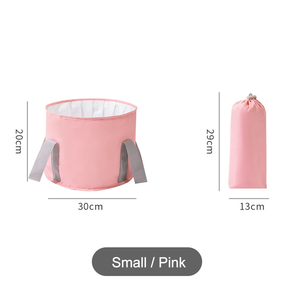 Foldable Foot Tub Portable Bath Bag Wash Basin Water Bucket Large Capacity Bath Feet Spa Massage Washing Tub For Outdoor Travel