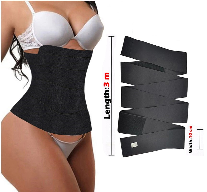 Waist Trainer Bandage Wrap Shaperwear Tummy Belt Stretch Bands Body Shaper Reductive Postpartum Slimming Sheath Woman Flat Belly