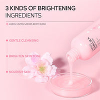 100ml Sakura Body Wash Shower Gels Lotion Smooth Gentle Cleansing Moisturizing Brighten Shrink Pores Repaire Toner Anti-Wrinkle