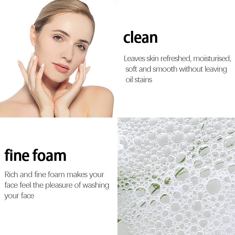 60g Facial Cleanser Niacinamide Hyaluronic Acid Oil Control Gentle Foam Smoothing Deep Cleansing Facial Skin Care