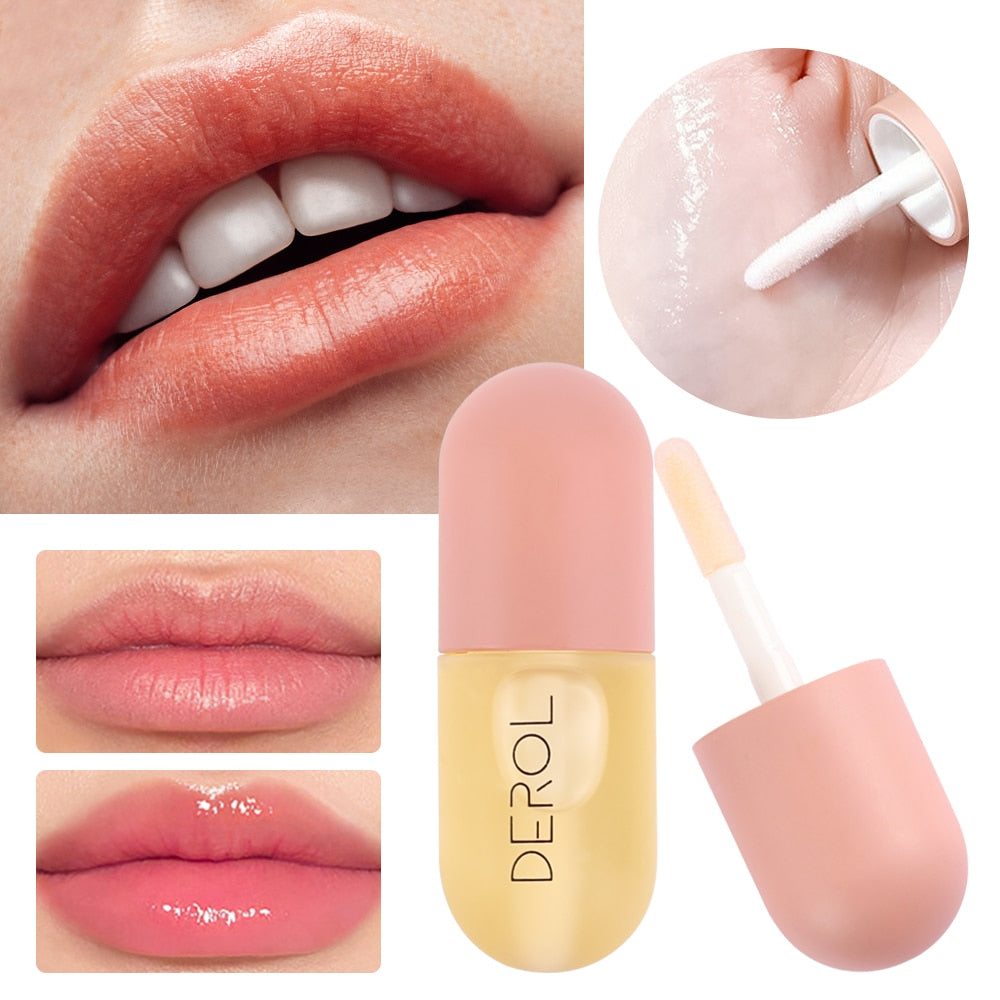 Day Night Instant Volume Lips Plumper Oil Moisturizing Repair Thin Lip Line Reduction Cosmetic Sexy Lip Plump Enhancer Makeup
