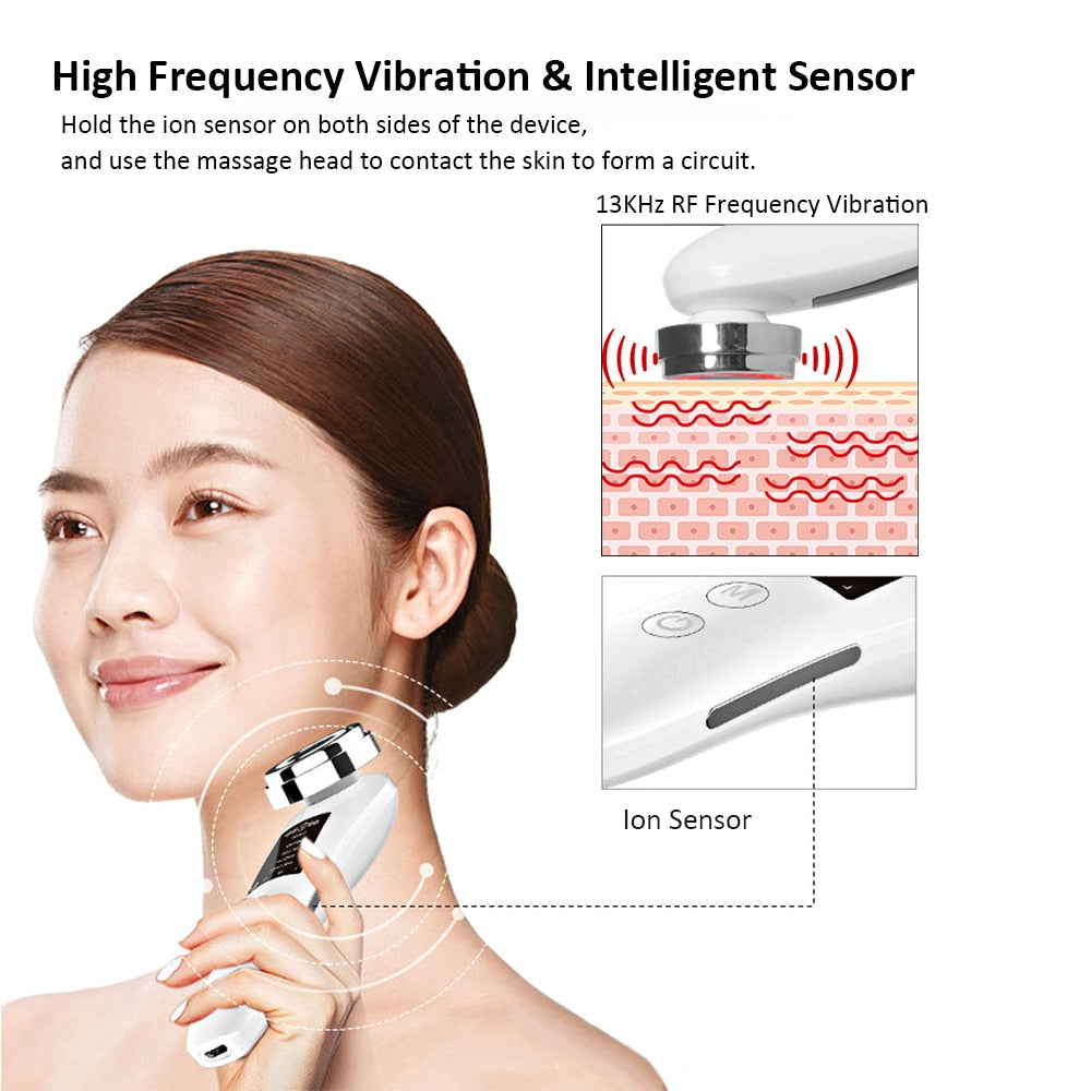 RF Face Lift Devices Electric Skin Rejuvenation Radio Frequency Facial Massager Light Therapy Anti Aging Wrinkle Skin Tightening