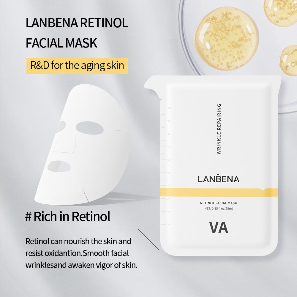 Face Sheet Mask Acne Serum Moisturizing Retinol Anti Wrinkle Remove Facial Sleeping Mask Shrink Pores Skin Care Products