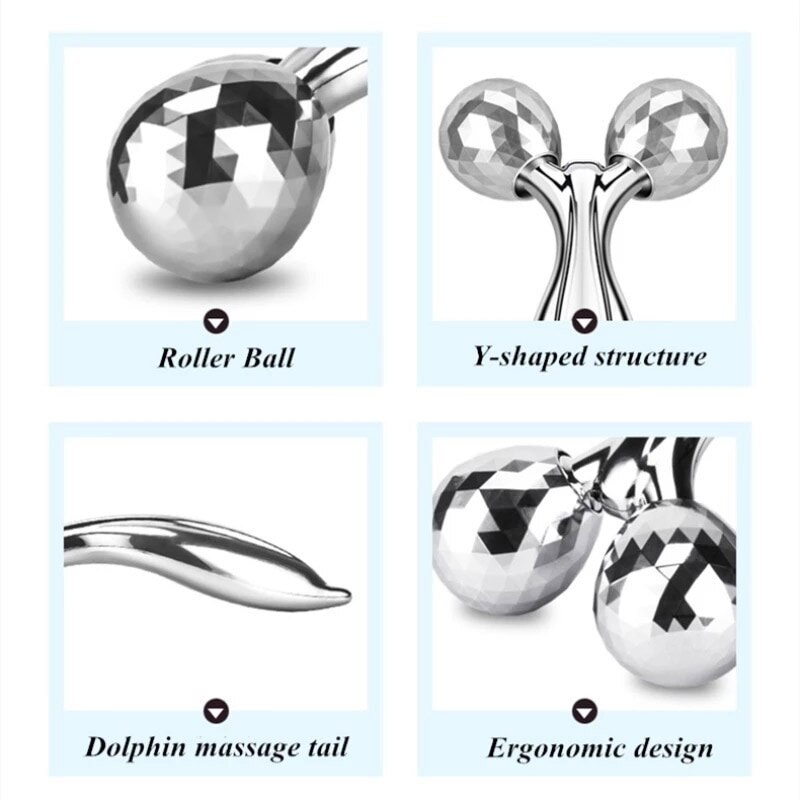 3D Roller Face Slimming Artifact Beauty Instrument Manual Massager Small V Face Slimming Face Shaping Skin Tightening Face Slimm