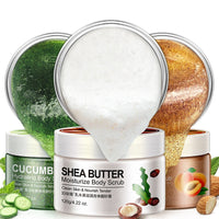 Body Scrub Shea Butter Exfoliating Body Lotion Deep Cleansing Moisturizing Exfoliator Gel Moisturizer Dead Skin Remover
