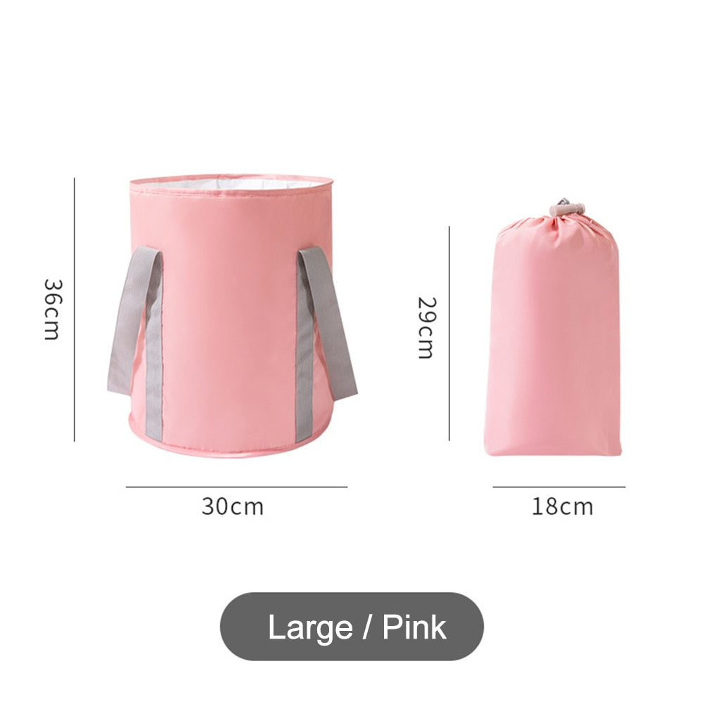 Foldable Foot Tub Portable Bath Bag Wash Basin Water Bucket Large Capacity Bath Feet Spa Massage Washing Tub For Outdoor Travel