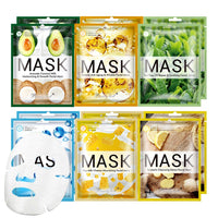 Turmeric Avocado Retinol Facial Face Mask 1piece Sheet Mask Beauty Skincare Korea Skin Care Moisturizing Oil-Control Anti-aging