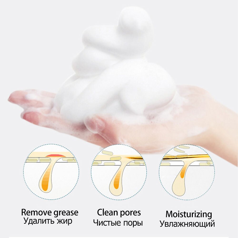 Hyaluronic Acid Amino Acid Gentle Cleansing Mousse Moisturizing Oil Control Unclog Pores Facial Cleanser