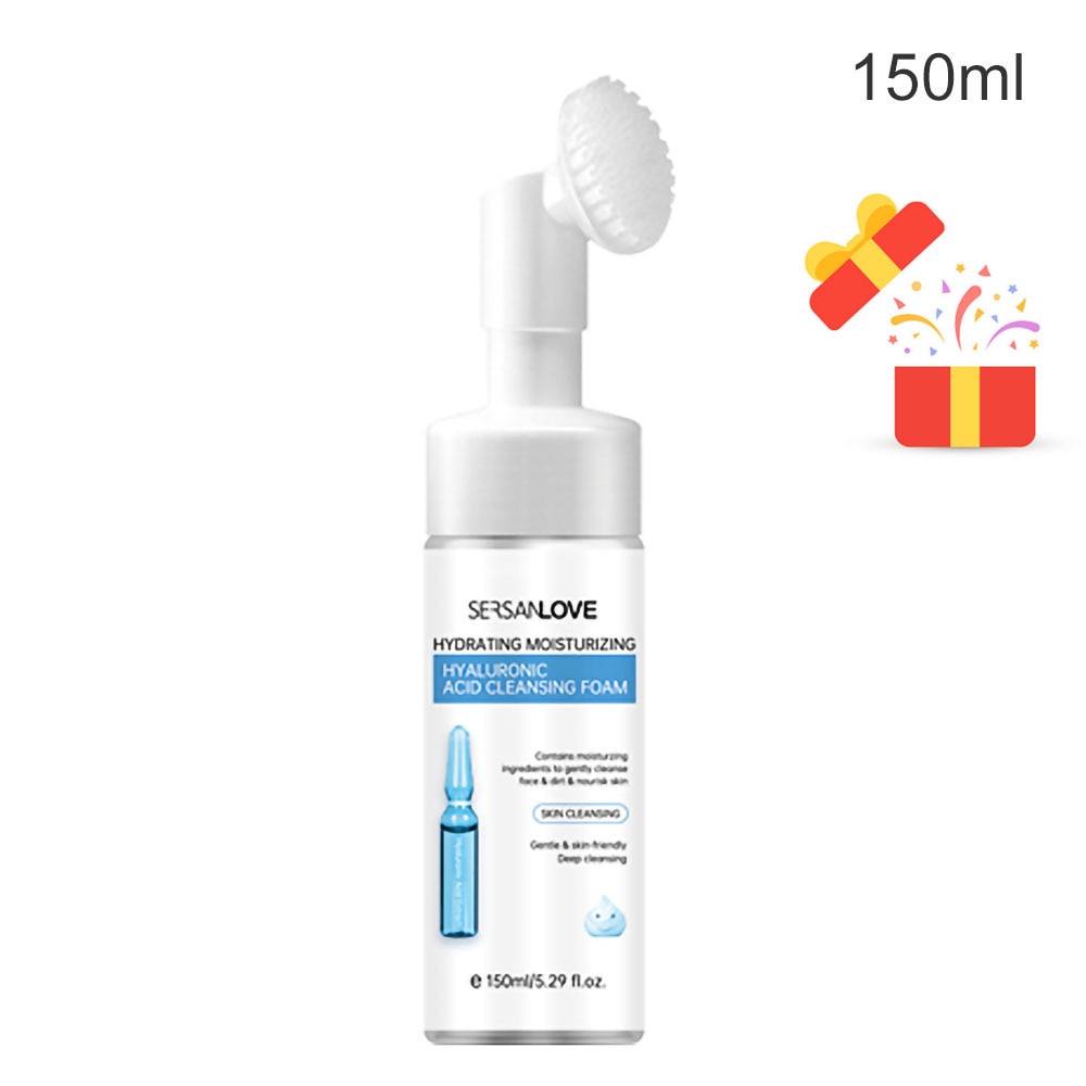 Hyaluronic Acid Amino Acid Gentle Cleansing Mousse Moisturizing Oil Control Unclog Pores Facial Cleanser