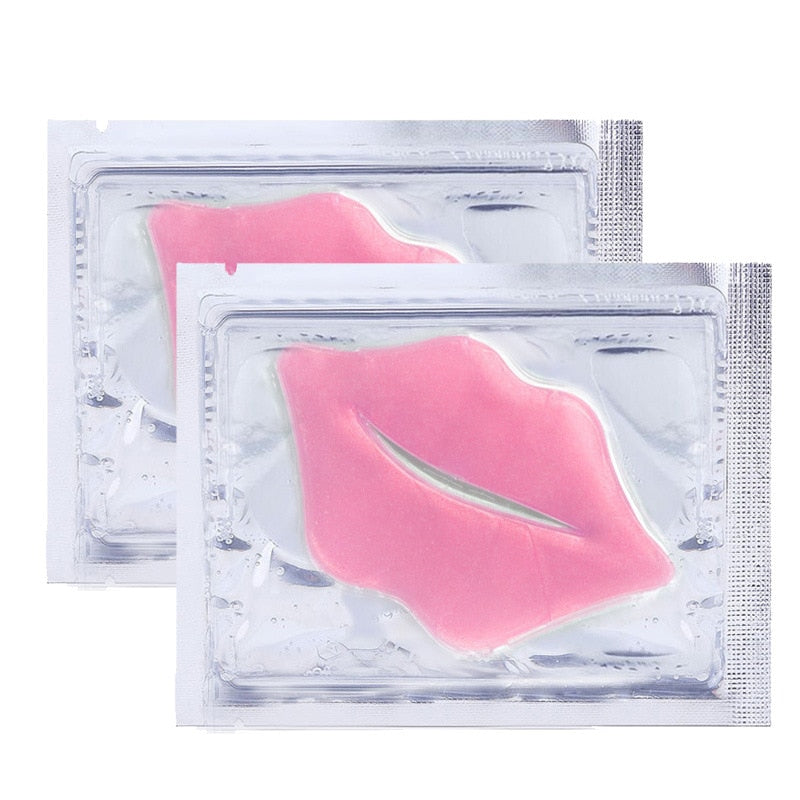 5pcs Crystal Collagen Lip Mask Lips Plumper Pink Lip Patches Moisture Essence Anti-wrinkle Korean Cosmetics Skin Care for Beauty