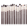 Jessup Eye Makeup Brushes Set 15pcs Precise Eyeshadow Brush Eyebrow EyeLiner Blending Concealer Natural Synthetic Black T177