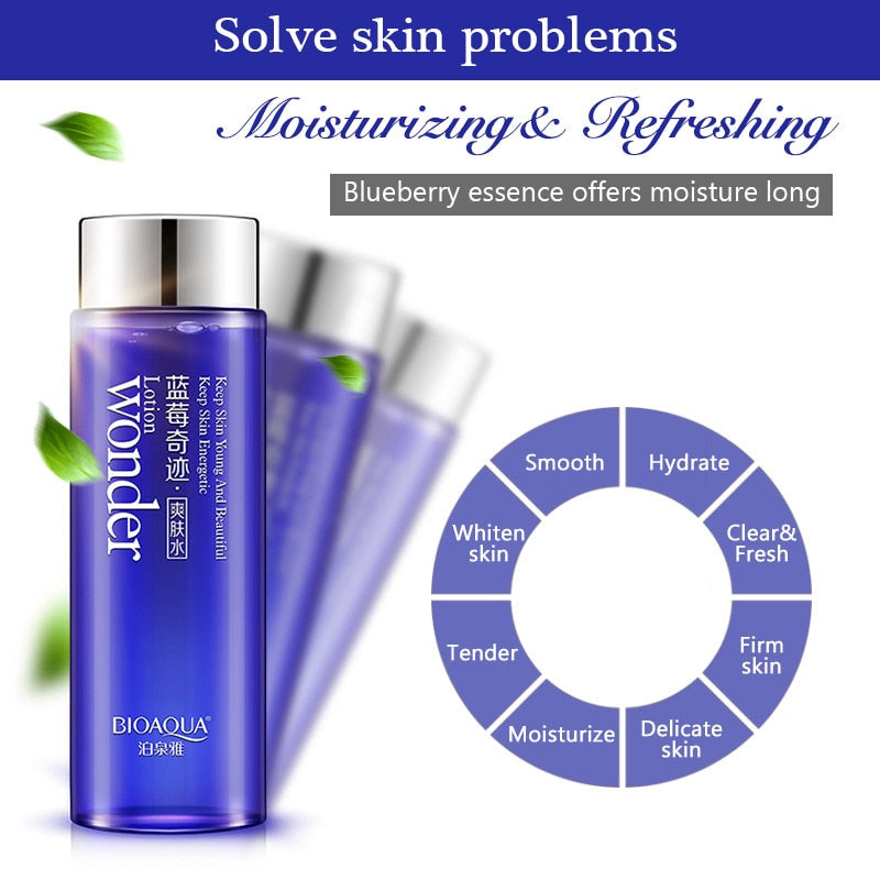 Blueberry miracle glow wonder Face Toner Makeup water Smooth Facial Toner Lotion oil control pore moisturizing skin care