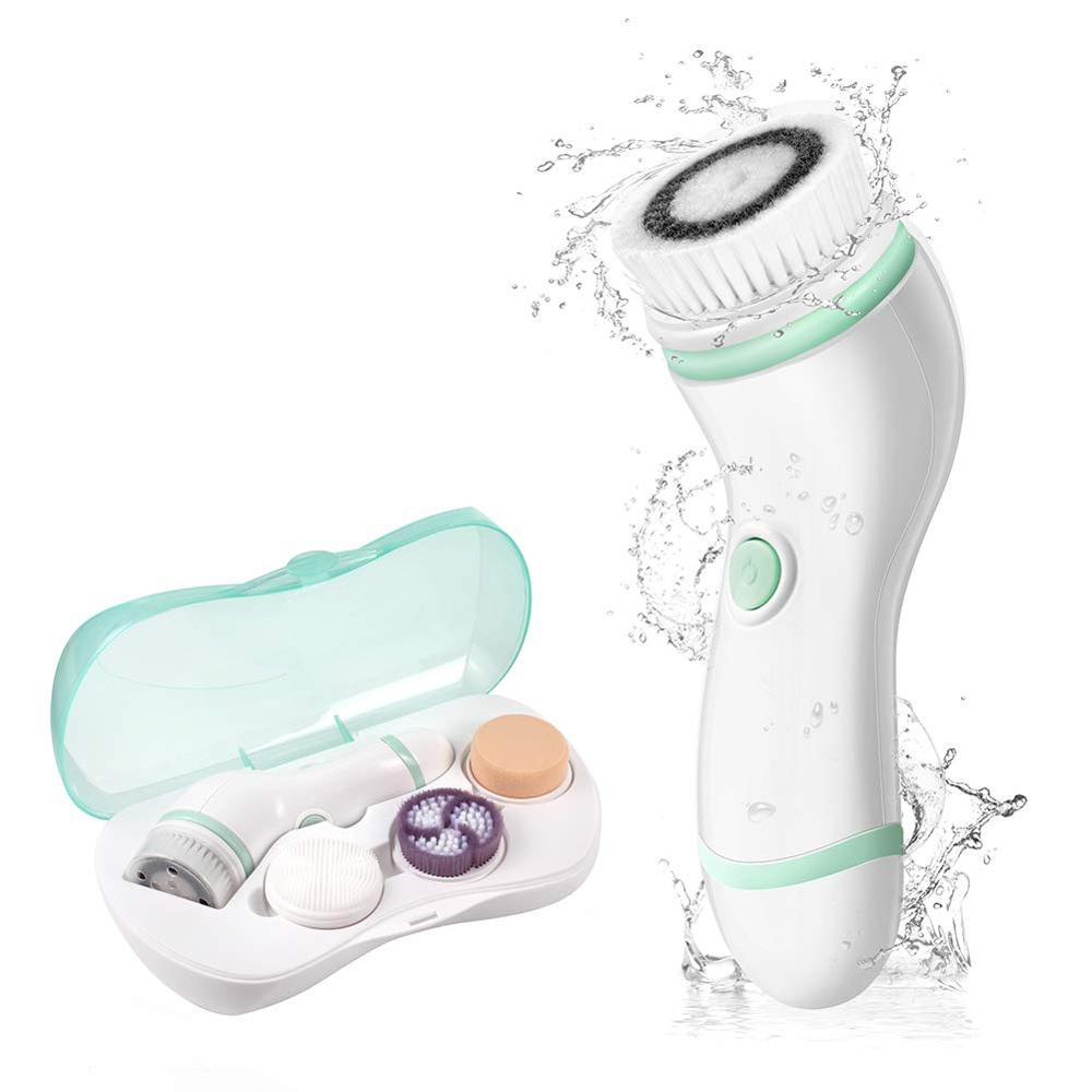 Facial Cleansing Brush, Electric Waterproof Skin Face Body Rotating Cleanser Brush Portable Travel Case Deep Pore Cleansing Tool