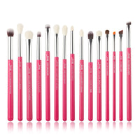 Jessup Eye Makeup Brushes Set 15pcs Precise Eyeshadow Brush Eyebrow EyeLiner Blending Concealer Natural Synthetic Black T177