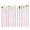 Jessup Eye Makeup Brushes Set 15pcs Precise Eyeshadow Brush Eyebrow EyeLiner Blending Concealer Natural Synthetic Black T177