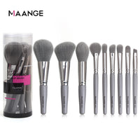 MAANGE 7/9/15pcs Makeup Brush Set+5pcs Mini Sponge Cosmetics for Face Natural Synthetic Hair Professional Beauty Makeup Tools