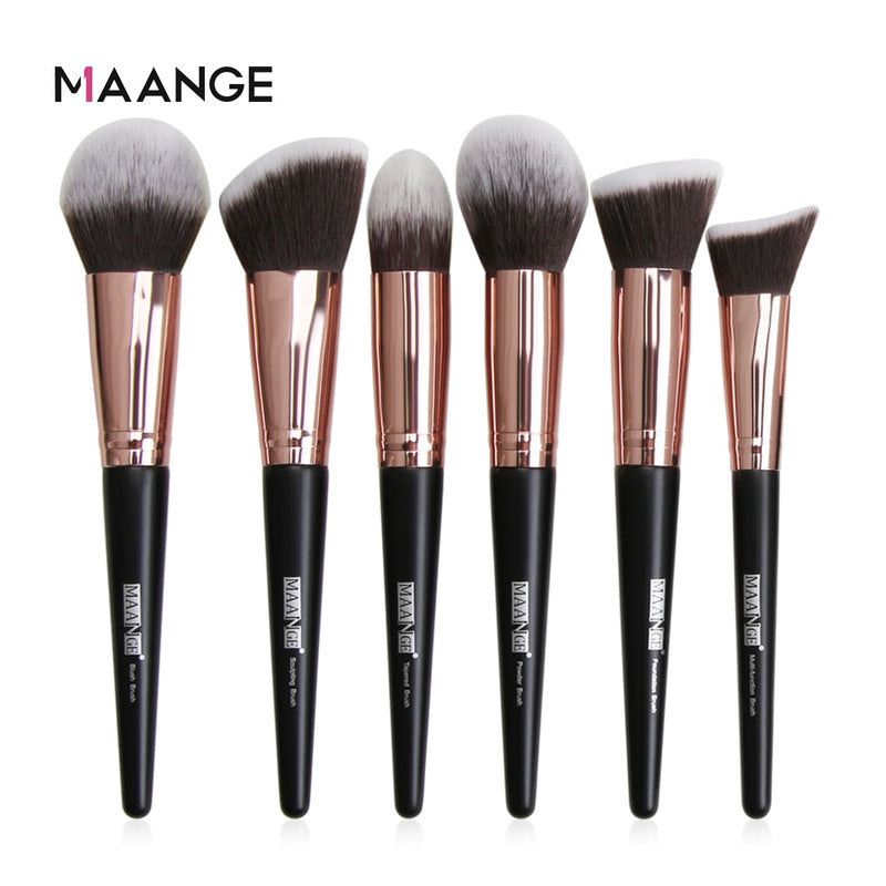 Pro 12/18/20 PCS Makeup Brushes Set with Bag +1Pcs Sponge Beauty Powder Foundation Eyeshadow Make Up Brush Synthetic Wool