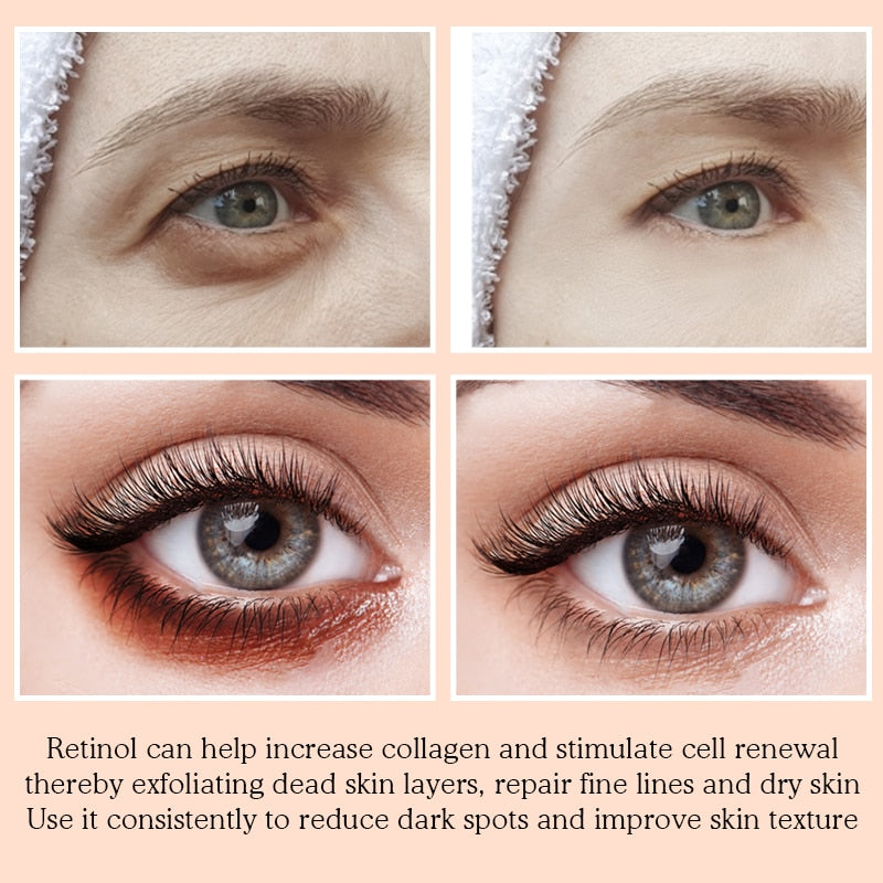 Retinol Eye Mask Firming Collagen Eye Patch Anti-Aging Remove Dark Circles Eye Bags Moisturizing Skin Care 60pcs